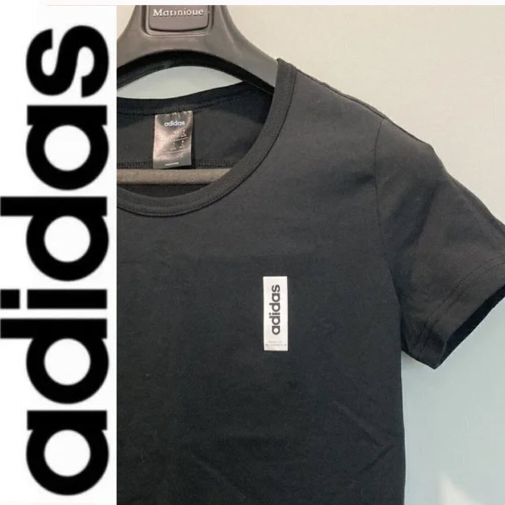NWOT Adidas Black Short Sleeve Cotton Tshirt